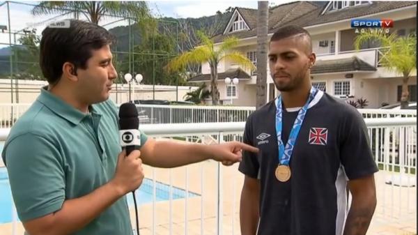 Christianno tambm participou ao vivo do programa SportvNews, do Sportv