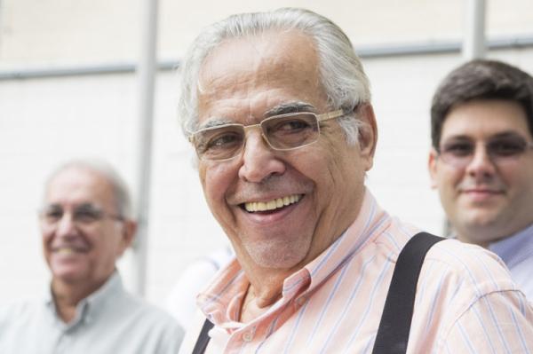 Presidente Eurico Miranda no esconde sua alegria ao falar da boa fase do Vasco