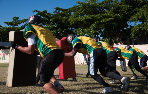 Jogadores treinaram com o equipamento Sled