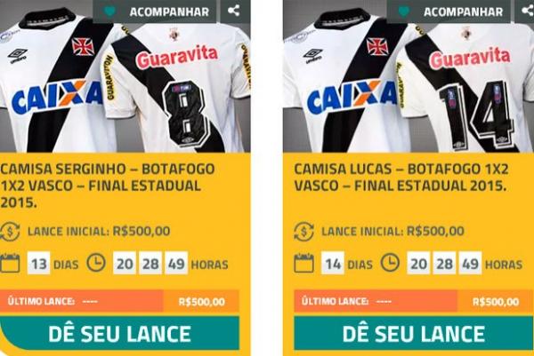 A Bazar Sports est leiloando camisas usadas por jogadores do Vasco na final e usar parte do dinheiro arrecado para ajudar uma instituio de caridade