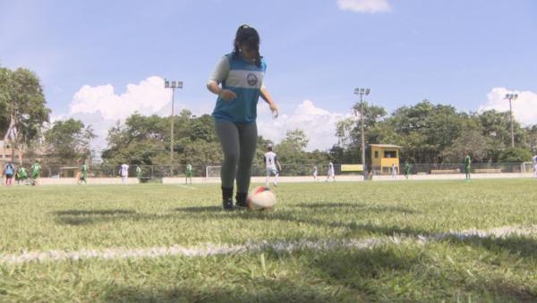 Iandra Sabattini perdeu sete quilos para fazer o teste no Vasco da Gama