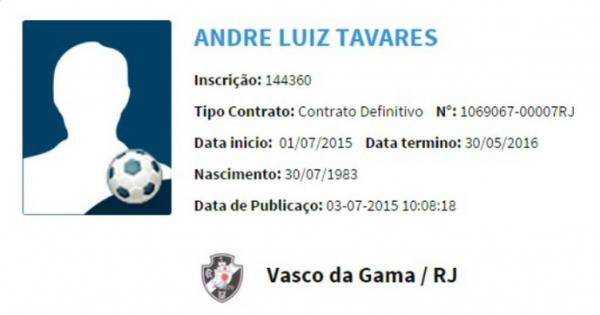 Nome de Andrezinho aparece no BID da CBF