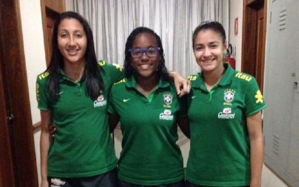 Jully, Juliana e Angelina representam o Vasco na Seleo Sub-17