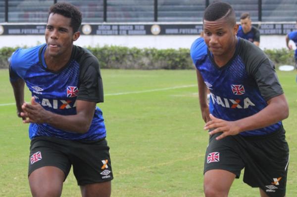 Gabriel Braga e Lucas Santos durante treino na Colina