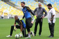 Jordi e Martn Silva no aquecimento