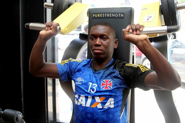 Jomar durante treinamento em So Janurio