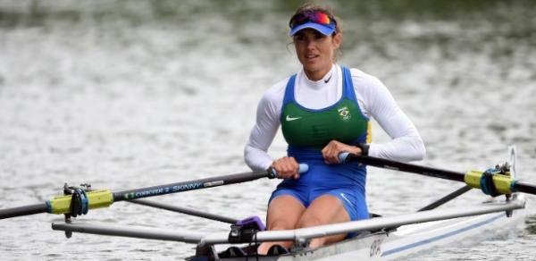 Fabiana Beltrame compete no remo, categoria single skiff peso leve