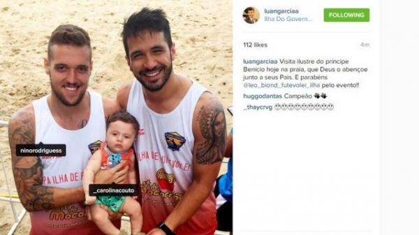 Luan curte frias com amigos