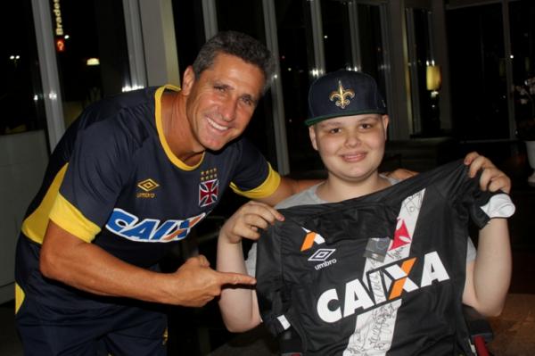 Caio tambm conheceu o tcnico Jorginho