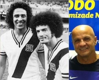 D ao lado de Dinamite nos anos 70 e em foto recente