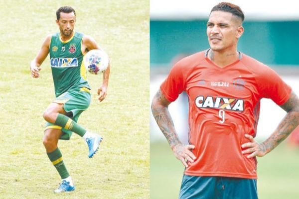 Nenê e Guerrero são dois dos protagonistas do clássico entre Vasco e Flamengo