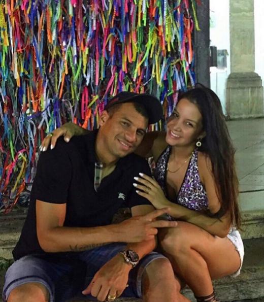 Neto Baiano e a esposa Pabla Muniz