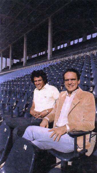 Pedro Valente com Roberto Dinamite