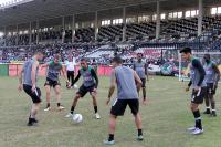 Aquecimento dos jogadores