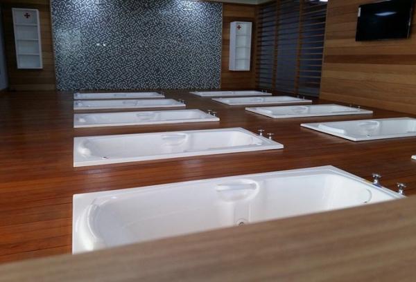 Banheiras que sero utilizadas pelos jogadores