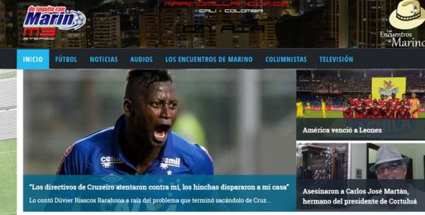 Riascos deu entrevista a um programa de rdio na Colmbia