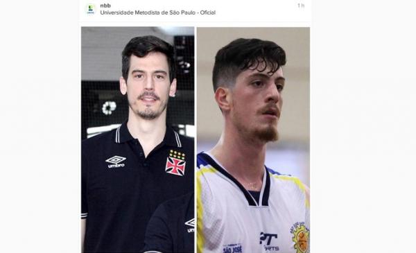 Bruno Fiorotto,  esquerda,  comparado com o piv Felipe Braga