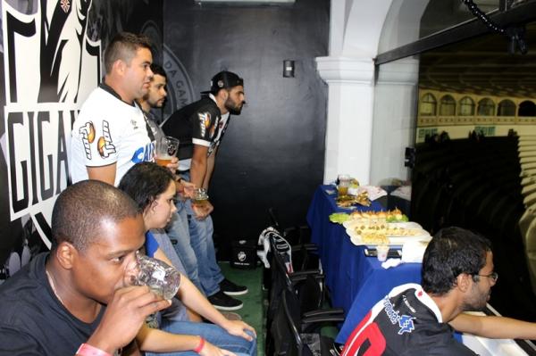 Gigantes se divertiram no camarote 