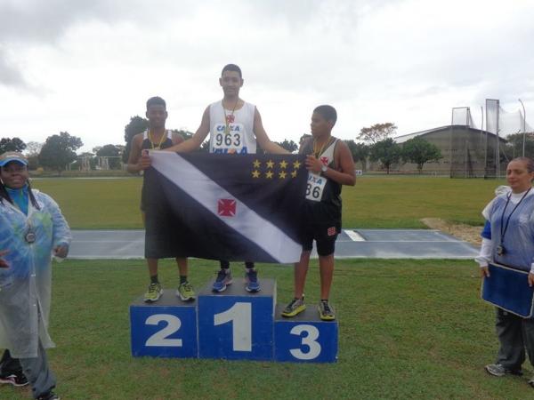 Trinca Lanamento de Martelo - Ian Henrique da Conceio Almeida (1), Gabriel Henrique Matias (2) e Luciano da Conceio Junior (3)