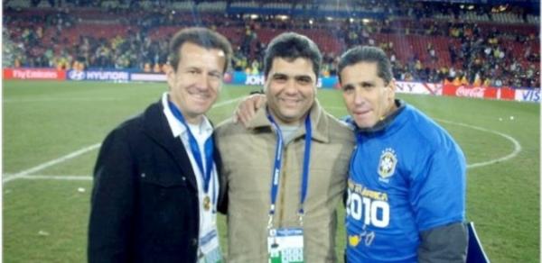 Dunga, Marcelo Cabo e Jorginho na Copa de 2010 com a seleo brasileira