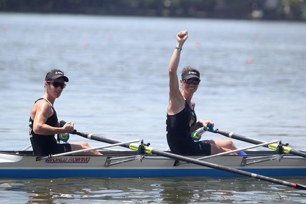 Fabiana Beltrame com a sua parceira Sofia Ibarguren