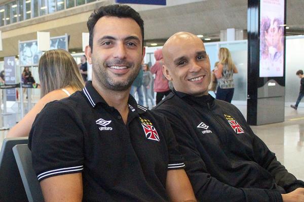 Hlio e Ricardinho na viagem para Sorocaba