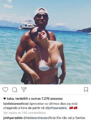 Esposa de Luis Fabiano diz nas redes sociais que 