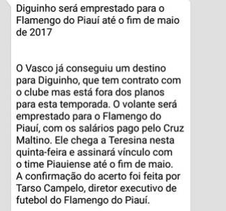 Texto  compartilhado desde segunda-feira