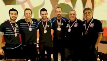 Eugnio Carvalho e Mrcio Vieira no pdio