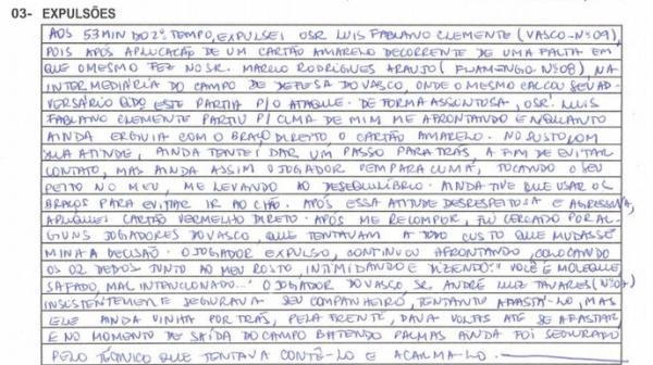 Confira a smula redigida por ndio sobre a expulso de Luis Fabiano