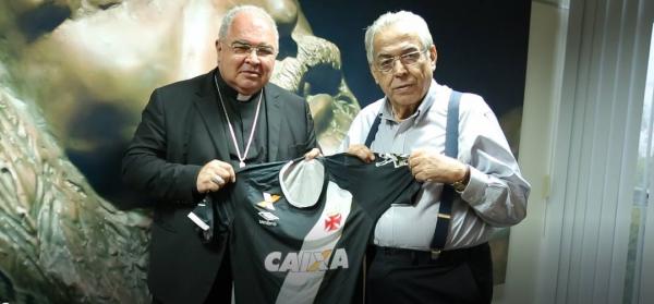 Cardeal Dom Orani Tempesta e Eurico Miranda