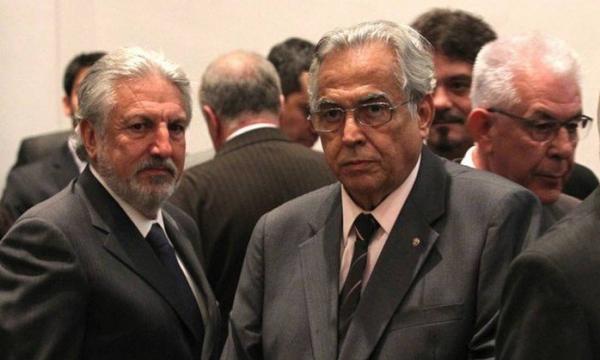 José Luis Moreira, Eurico Miranda e Fernando Horta (atrás) quando ainda enram aliados