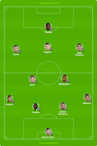 Provável escalação do Vasco contra o Santos