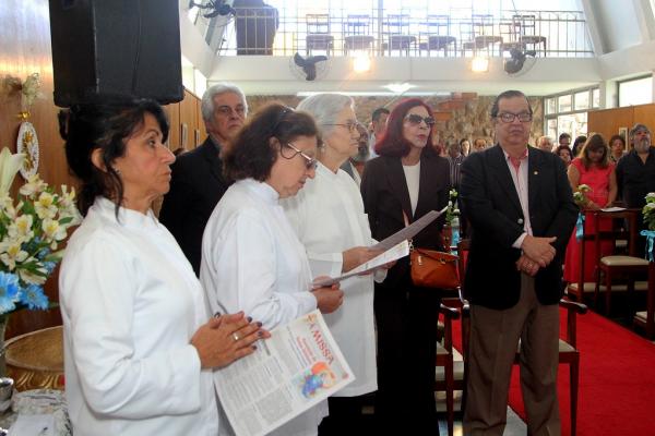 Presidente da Assembleia Geral Itamar de Carvalho e o presidente do Conselho de Beneméritos Nelson de Souza