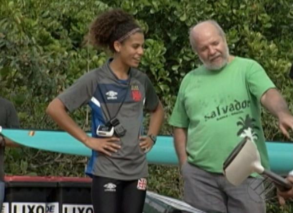 Atleta do Vasco, Stephanie Sobrinho aprovou a estrutura montada no lago Água Preta