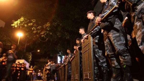 Em 2008, polícia militar marcou presença no lado de fora da sede da Lagoa, durante eleição do Conselho Deliberativo