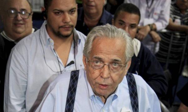 O atual presidente do Vasco, Eurico Miranda, durante a eleição, terça-feira