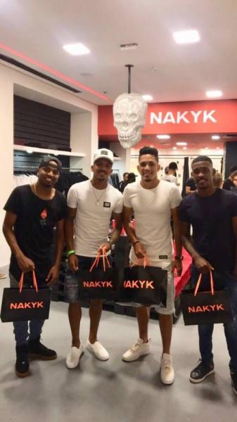 Caio Monteiro, Kelvin, Gilberto e Bruno: jogadores do Vasco também prestigiaram o evento