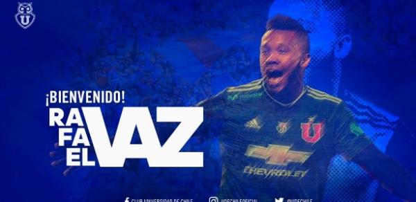 Rafael Vaz é anunciado como reforço da Universidad de Chile