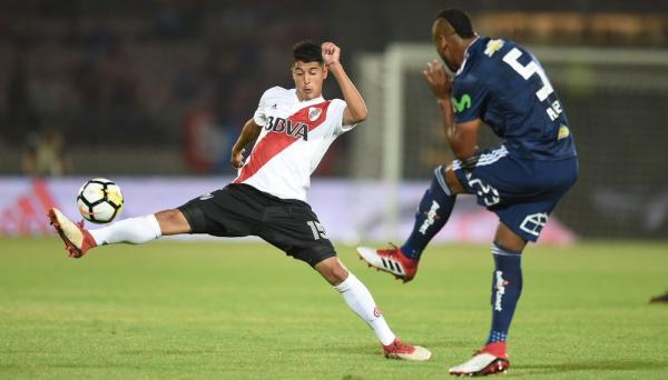 Rafael Vaz, em ação durante o amistoso contra o River