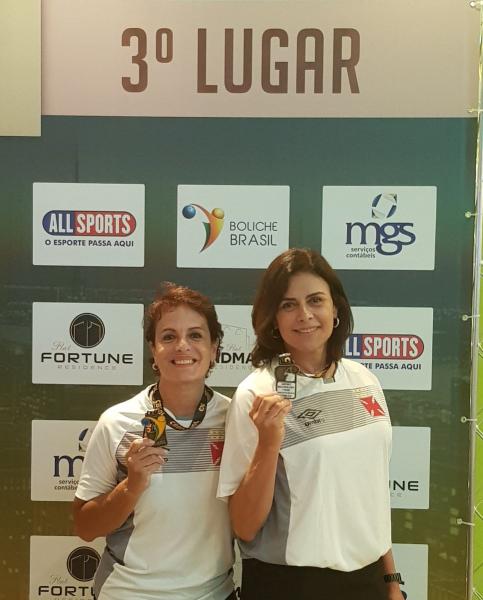 Lúcia Vieira e Lea Badaró, bronze nas duplas