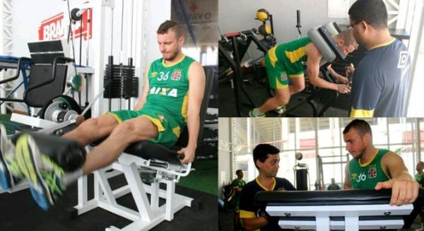 Marcelo Mattos se recupera no Caprres sob orientação de Alex Evangelista, após a primeira cirurgia