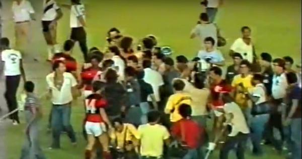Confusão tomou conta do clássico após a agressão de Gilberto