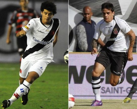 Philippe Coutinho e Fagner na época do Vasco
