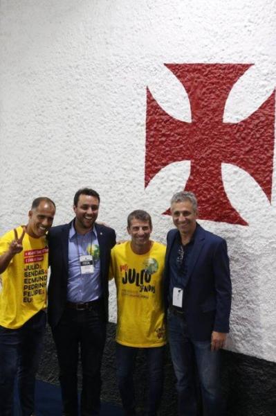 Felipe, Brant, Pedrinho e Campello, juntos, no fim de 2017