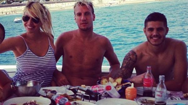 Wanda Nara com Maxi e Icardi