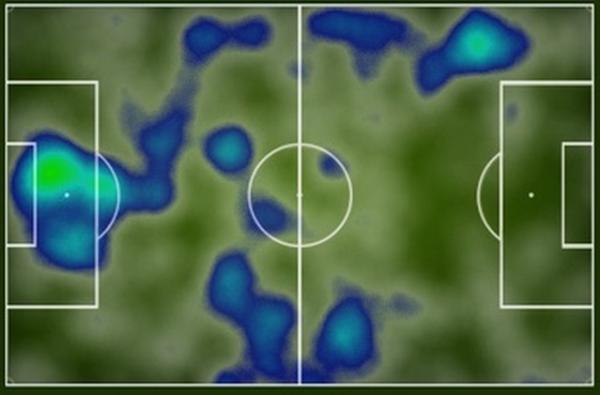 Mapa de calor do Vasco contra o Grêmio mostra como a equipe atuou de forma recuada no jogo