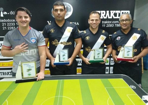 1º Marcus Vinicius (FAC), 2º Abel Cêpa (CRVG), 3º Igor Monteiro (CRVG) e 4º Marco Antônio (CRVG)