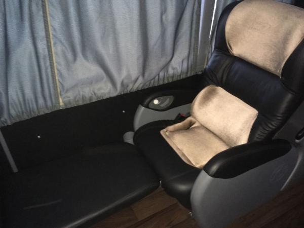 Poltrona especial no busão do Vasco