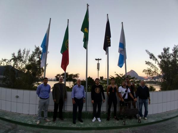 Sede Náutica da Lagoa também teve hasteamento das bandeiras e contou com dirigentes do Club 
